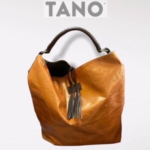 Tano Women's Brown Leather Hobo Bag